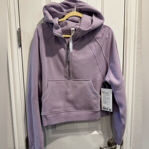 Lululemon Scuba OS half zip lilac ether